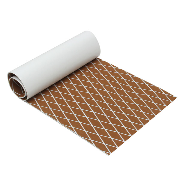 190x70cm-Brown-and-White-EVA-Foam-Teak-Boat-Sheet-Floor-Marine-Decking-Teak-Sheet-Self-Adhesive-1187322-2