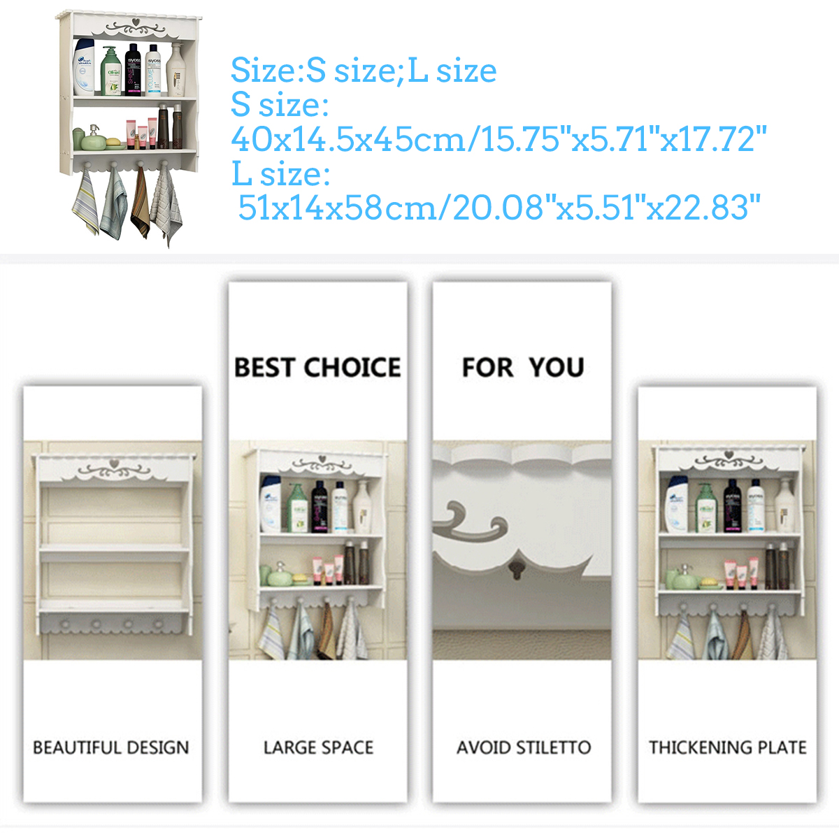 2-Tiers-Wall-mounted-Bathroom-Shelf-Towel-Hooks-Organizer-Home-Storage-Rack-1612770-6