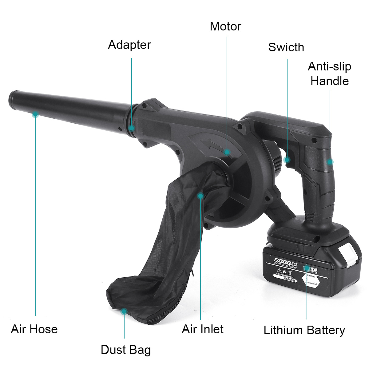 2-in-1-Cordless-Electric-Air-Blower-Garden-Leaf-Dust-Car-Cleaner-Tool-W-None12pcs-Battery-Also-for-M-1843007-11