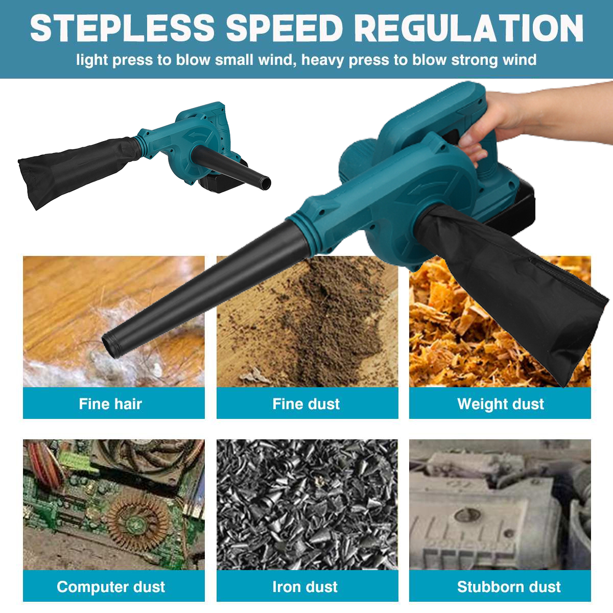 2-in-1-Cordless-Electric-Air-Blower-Vacuum-Suction-Dust-Collecter-Hose-Computer-Cleaner-Leaf-Sweeper-1871660-2