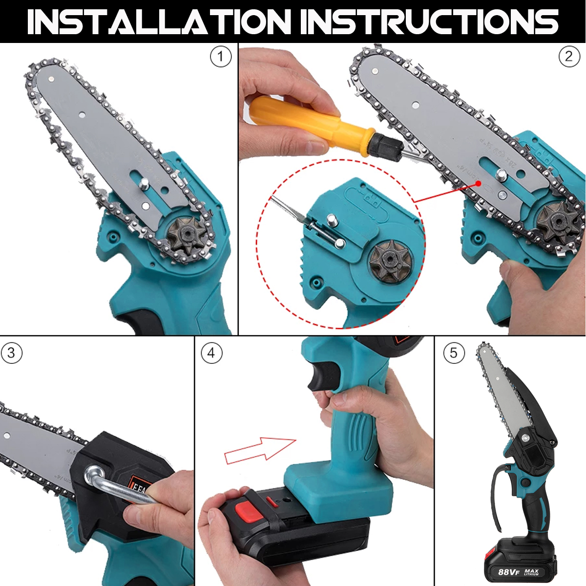 2000W-4000rpm-88VF-6quot-Electric-Saw-Chainsaw-Cordless-Wood-Cutting-Tool-Chainsaw-withwithout-Batte-1938018-7
