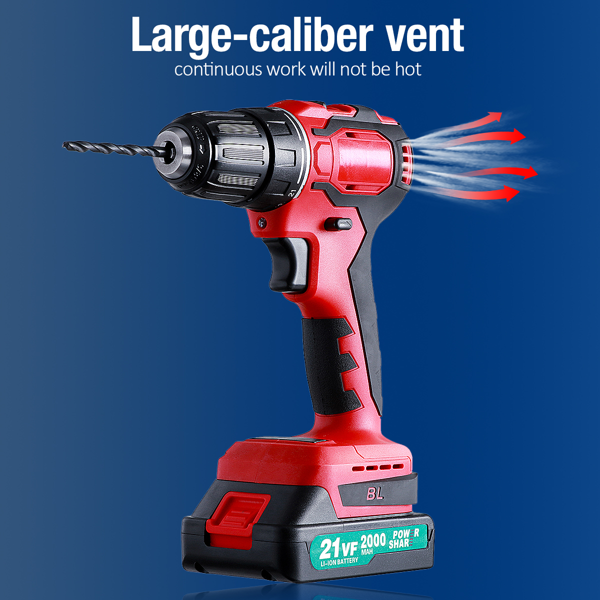 2000mAh-211NM-LED-Cordless-Electric-Drill-2-Speeds-Impact-Drill-W-None1pc2pcs-Battery-1785619-2