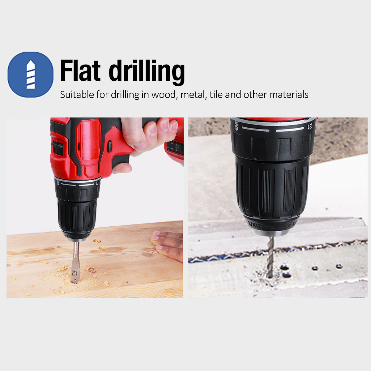2000mAh-211NM-LED-Cordless-Electric-Drill-2-Speeds-Impact-Drill-W-None1pc2pcs-Battery-1785619-5