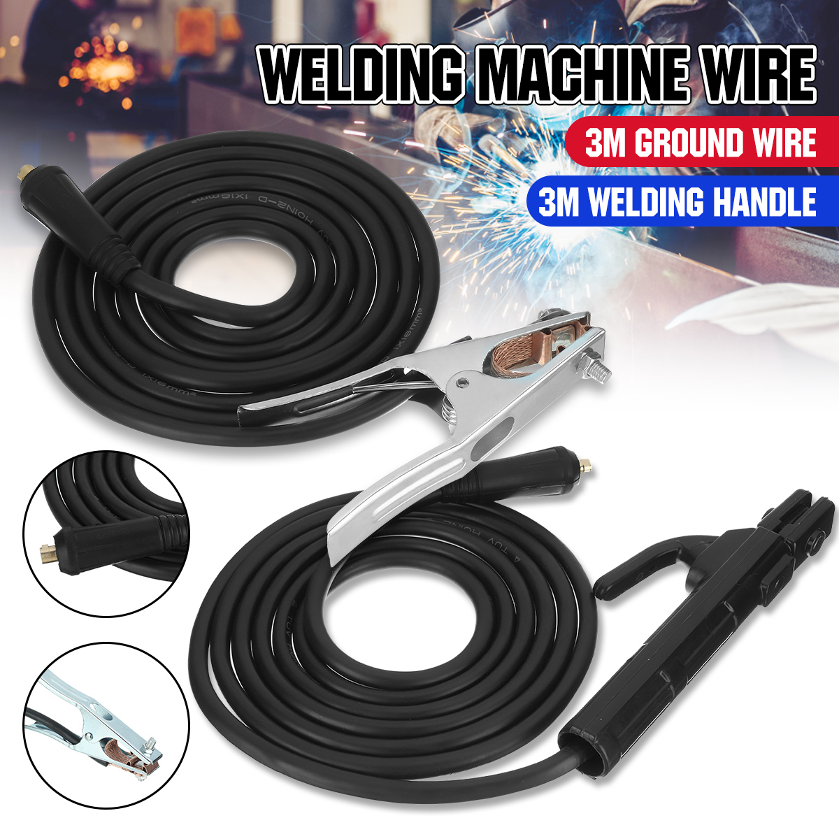 200A-Groud-Welding-Earth-Clamp-Clip-Set--Holder-Line-for-MIG-TIG-ARC-Welder-3M-Cable-10-25-Plug-1937647-2