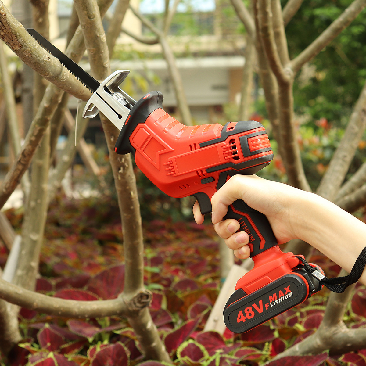 21V-Cordless-Reciprocating-Saw-Electric-Saw-W-4-Saw-Blades-Metal-Cutting-Woodworking-W-12-Lithium-Ba-1671503-6