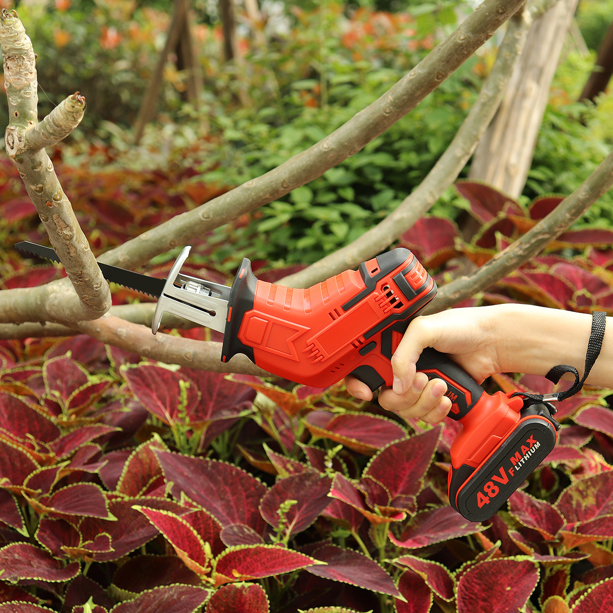 21V-Cordless-Reciprocating-Saw-Electric-Saw-W-4-Saw-Blades-Metal-Cutting-Woodworking-W-12-Lithium-Ba-1671503-7