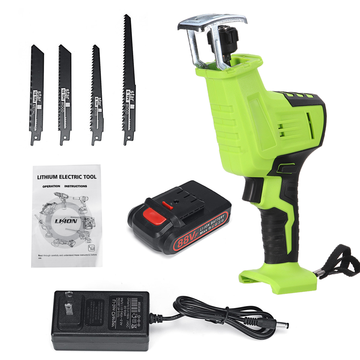 21V-Electric-Reciprocating-Saw-Wood-Metal-Plastic-Sawing-Tool-W-1pc-Battery--4pcs-Reciprocating-Blad-1803042-8