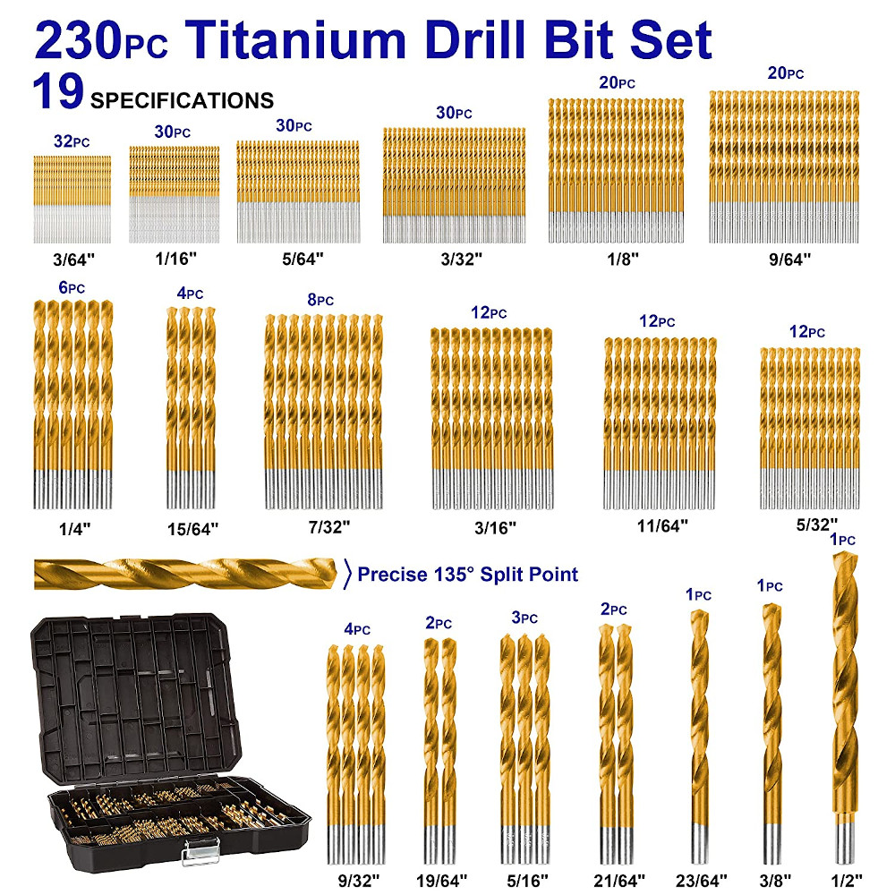 230pcs-Titanium-Coated-Twisted-Drill-Bit-Set-HSS-Drill-Bit-Set-with-Black-Plastic-Box-Titanium-Alloy-1830560-2