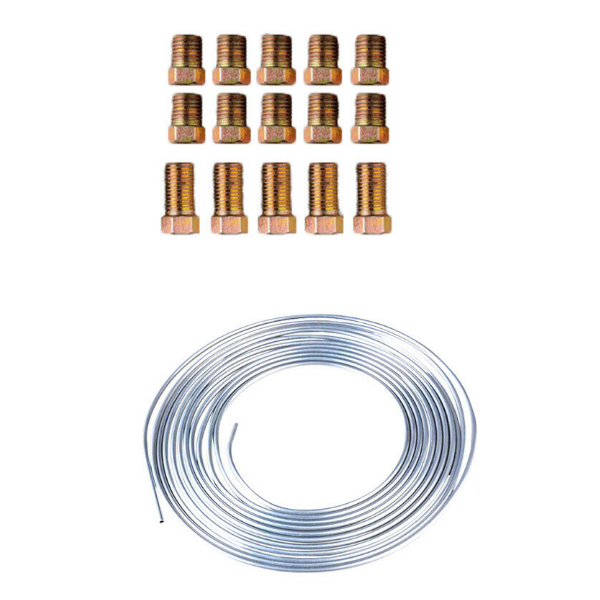 25Ft-Coil-Roll-of-316quotOD-Steel-Zinc-Brake-Line-Fuel-Tubing-Kit-with-15-Fittings-Replacement-Acces-1631997-1