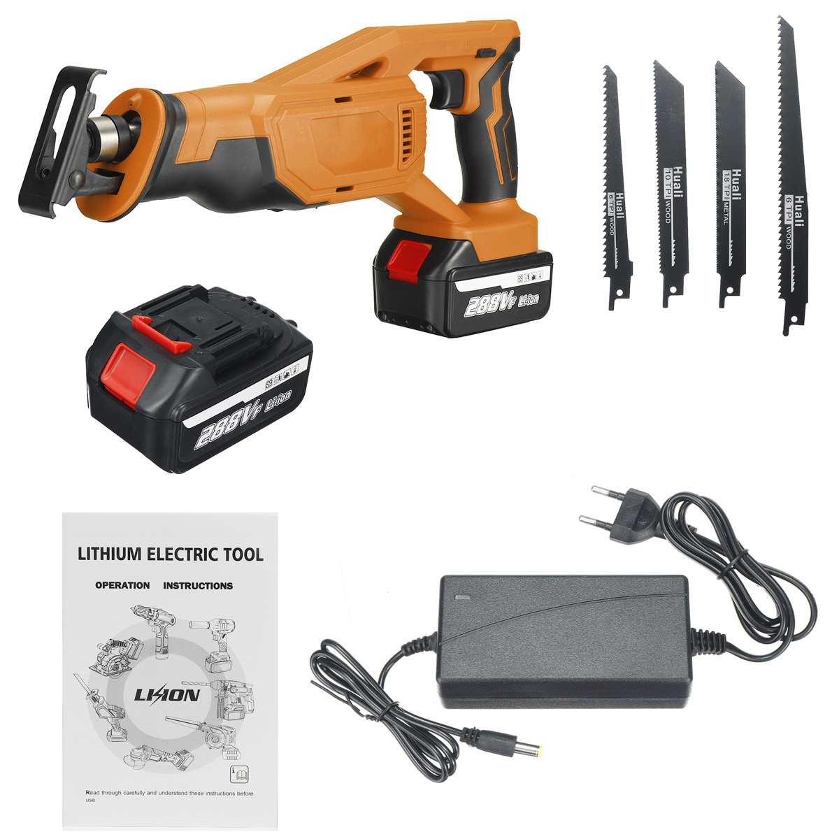 288VF-Li-ion-Cordless-Reciprocating-Saw-Rechargeable-Electric-Recip-Sabre-Saw-W-4pcs-Blade--1pc-Batt-1868926-12