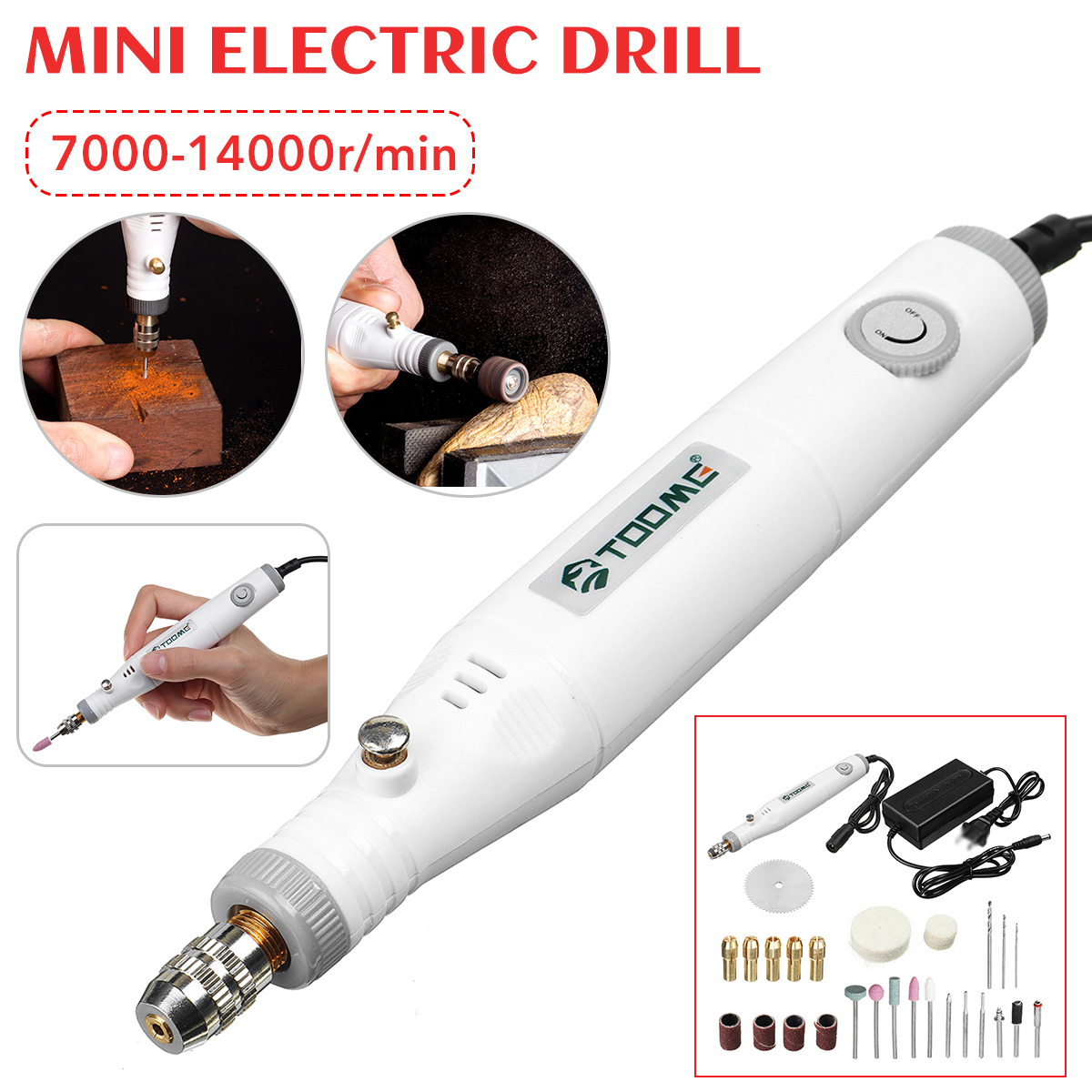 28Pcs-Electric-Wood-Engraving-Pen-Rotary-Tool-Sanding-Grinding-Polishing-Cutting-Tool-1768160-2