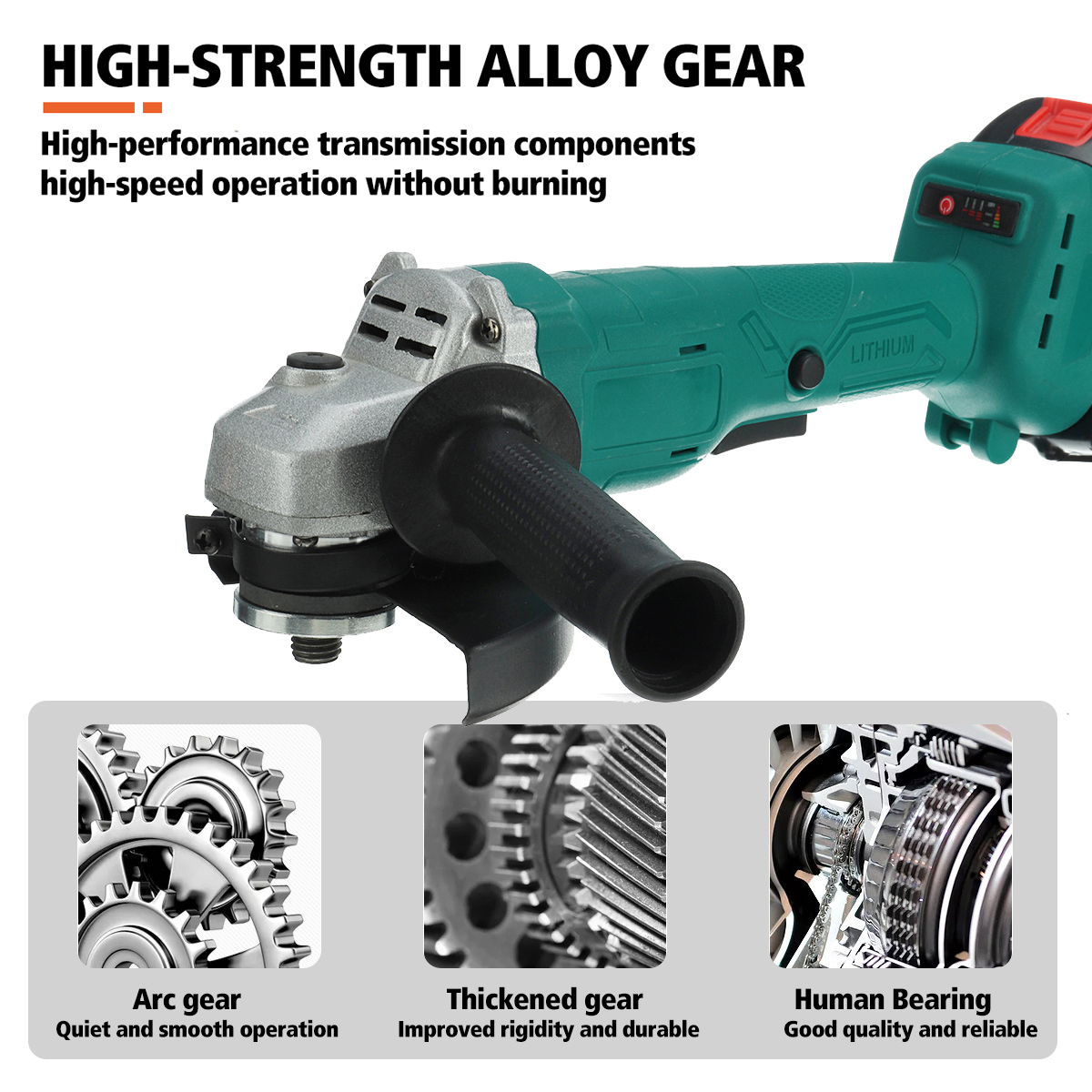 298VF-100mm125mm-1300mAh-Brushless-Cordless-Angle-Grinder-Cutting-Grinding-Polishing-Tool-W-12-Batte-1858742-5