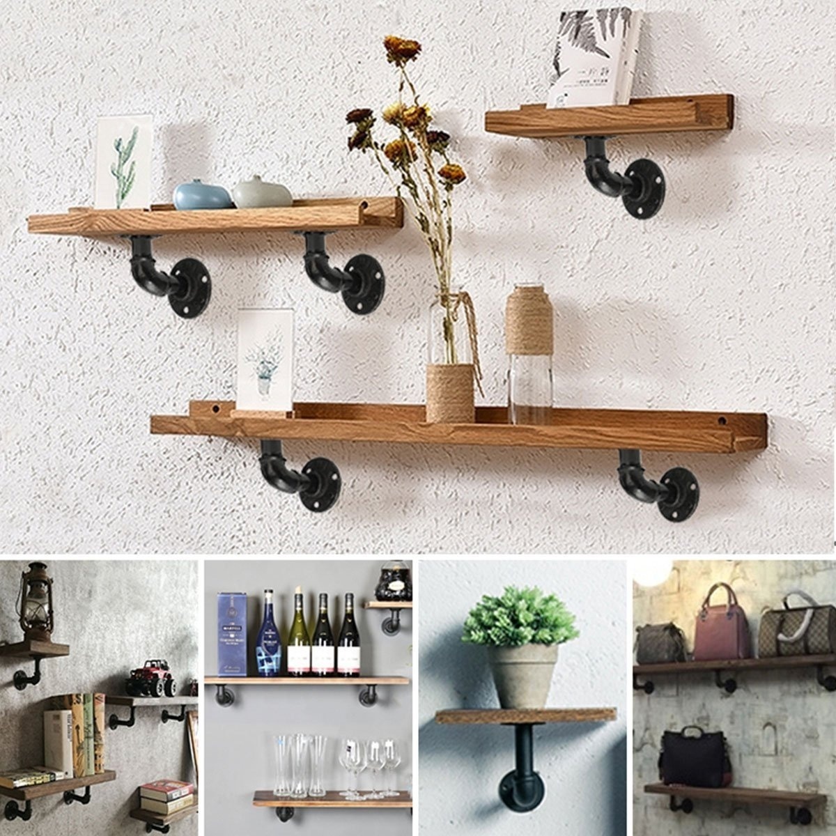 2PCS-Steampunk-Industrial-Steel-Pipes-Fittings-scaffold-board-shelf-brackets-1632854-3