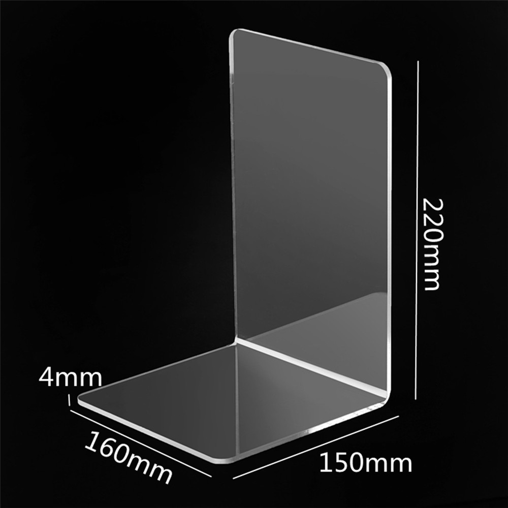 2pcs-160x150x220x4mm-Clear-Acrylic-Bookends-L-shaped-Bookends-Organiser-Stand-For-Office-School-1343312-9