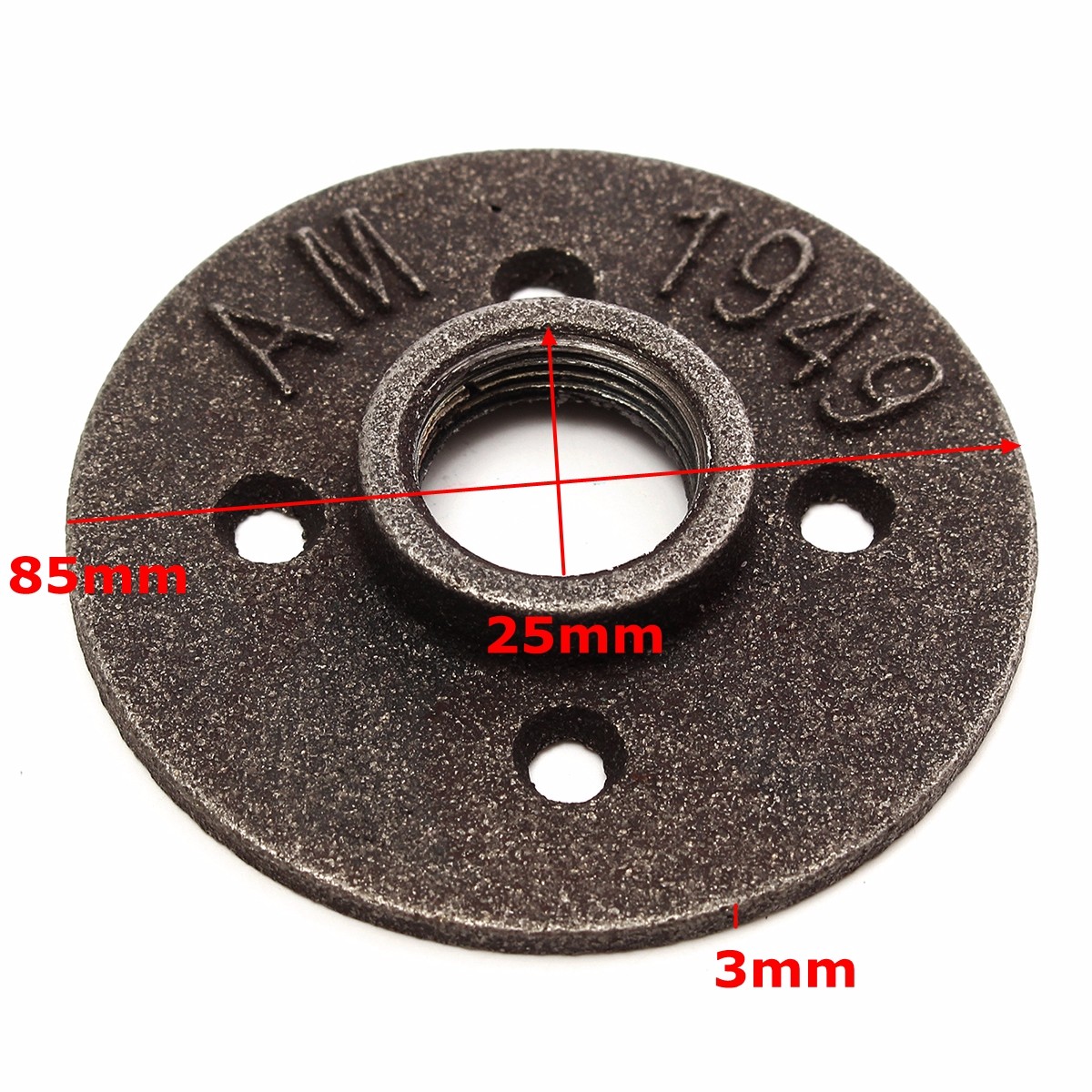 2pcs-34-Inch-Black-Malleable-Iron-Floor-Flange-Fitting-Pipe-NPT-Antique-Wall-Flange-Seat-1543532-1