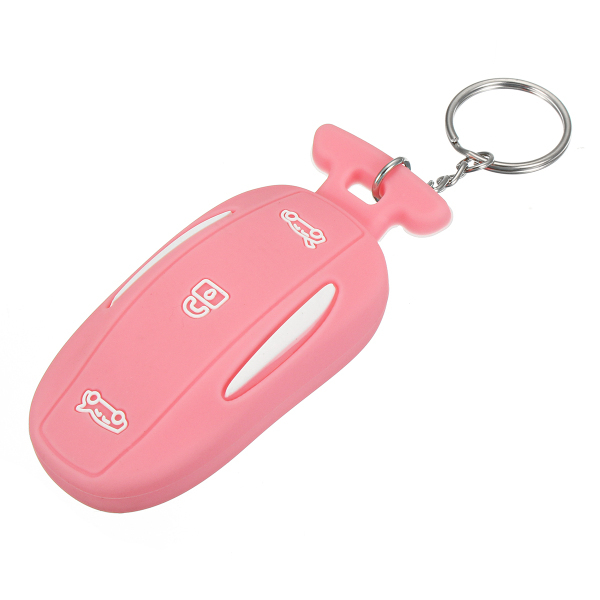 3-Button-Silicone-Smart-Remote-Key-Cover-Fob-Case-Key-Holder-With-Key-Chain-Fits-For-Tesla-Model-X-1193846-4