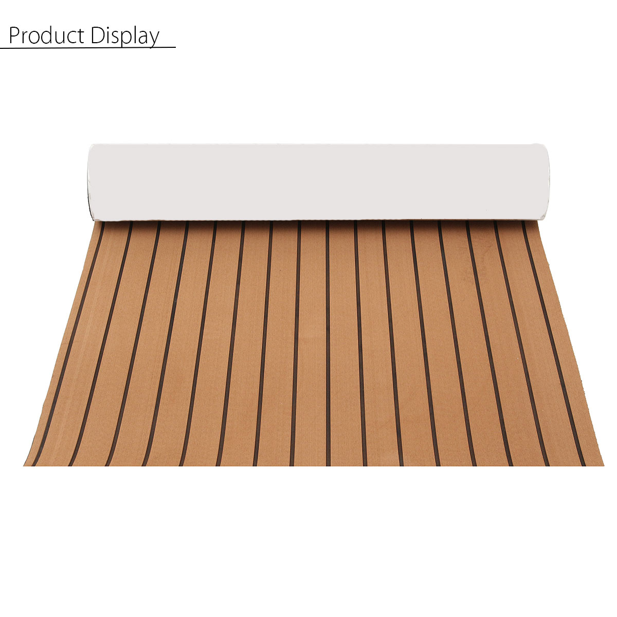 300cm-x-90cm-x-6mm-EVA-Foam-Faux-Teak-Sheet-Brown-with-Black-Lines-Boat-Yacht-Synthetic-Teak-1717620-3