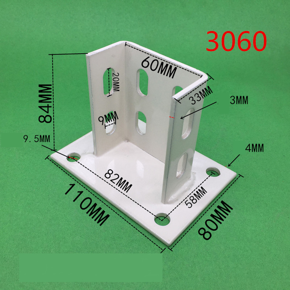 303030604040408045455050-Aluminum-Extrusions-Square-Foot-Connector-Cup-Ground-Fence-Guardrail-Base-A-1490833-5
