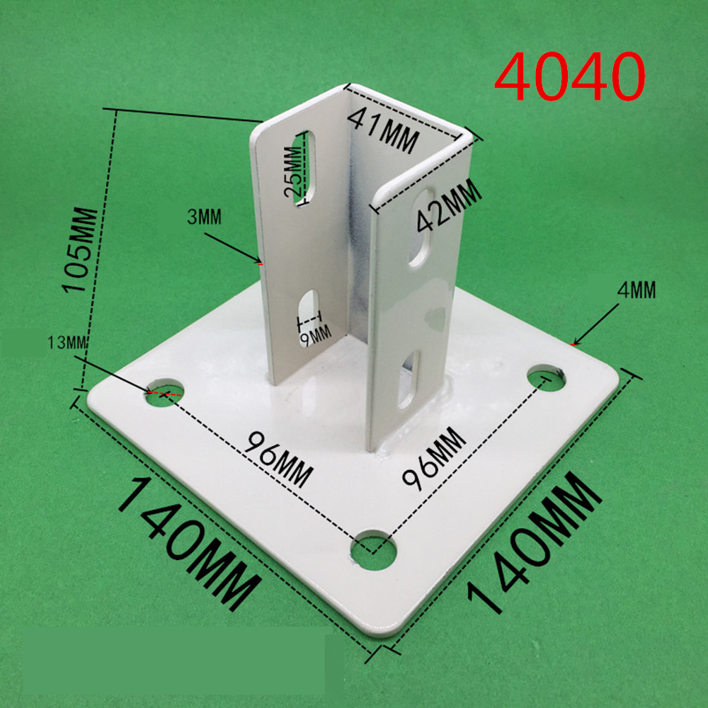 303030604040408045455050-Aluminum-Extrusions-Square-Foot-Connector-Cup-Ground-Fence-Guardrail-Base-A-1490833-6