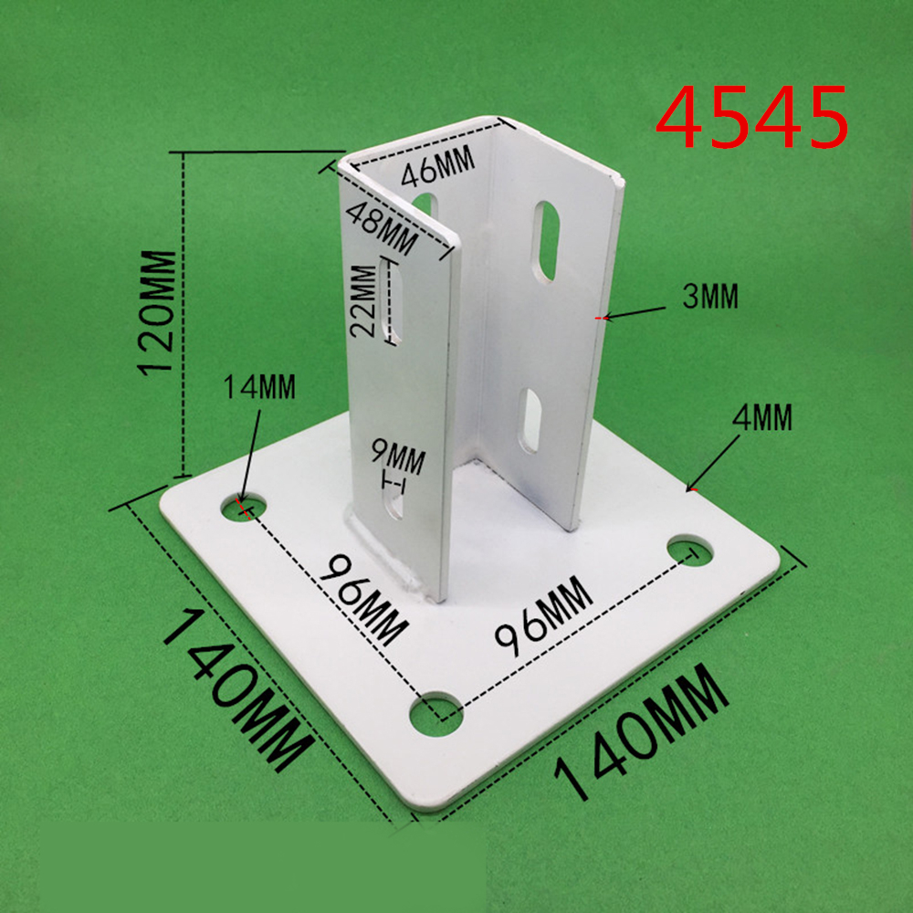 303030604040408045455050-Aluminum-Extrusions-Square-Foot-Connector-Cup-Ground-Fence-Guardrail-Base-A-1490833-8