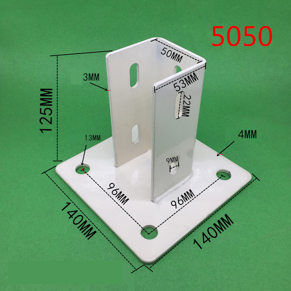 303030604040408045455050-Aluminum-Extrusions-Square-Foot-Connector-Cup-Ground-Fence-Guardrail-Base-A-1490833-9