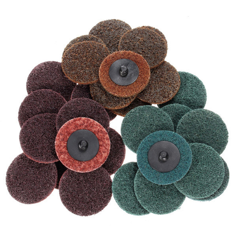 30pcs-2-Inch-Roll-Lock-Sanding-Disc-Fine-Medium-Coarse-Surface-Conditioning-Disc-1245358-1
