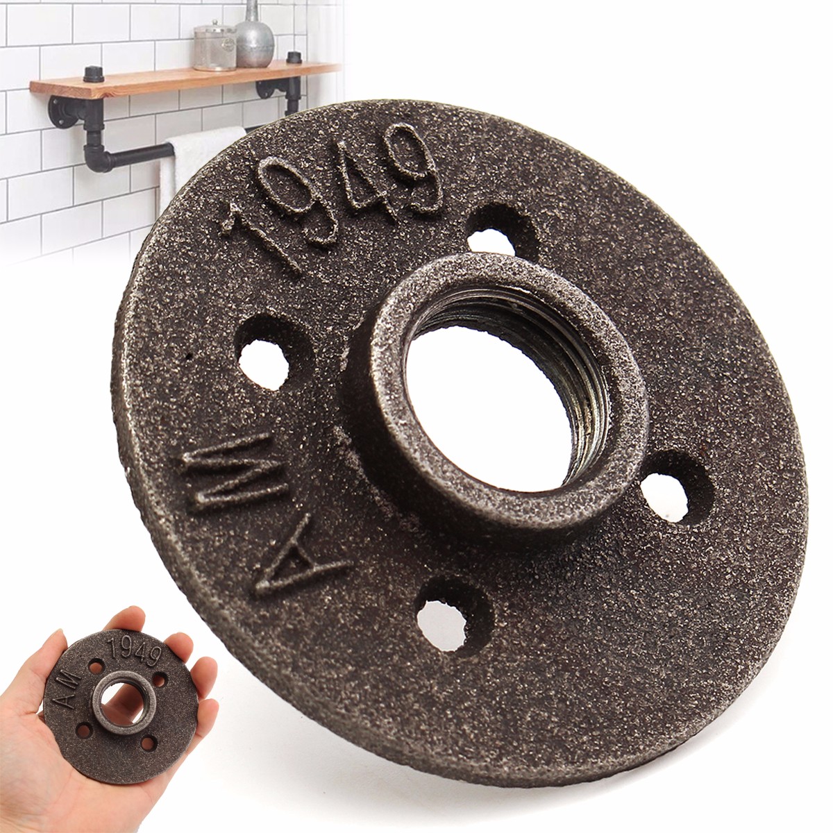 34-Inch-Black-Malleable-Iron-Floor-Flange-Fitting-Pipe-NPT-Antique-Wall-Flange-Seat-1132628-9