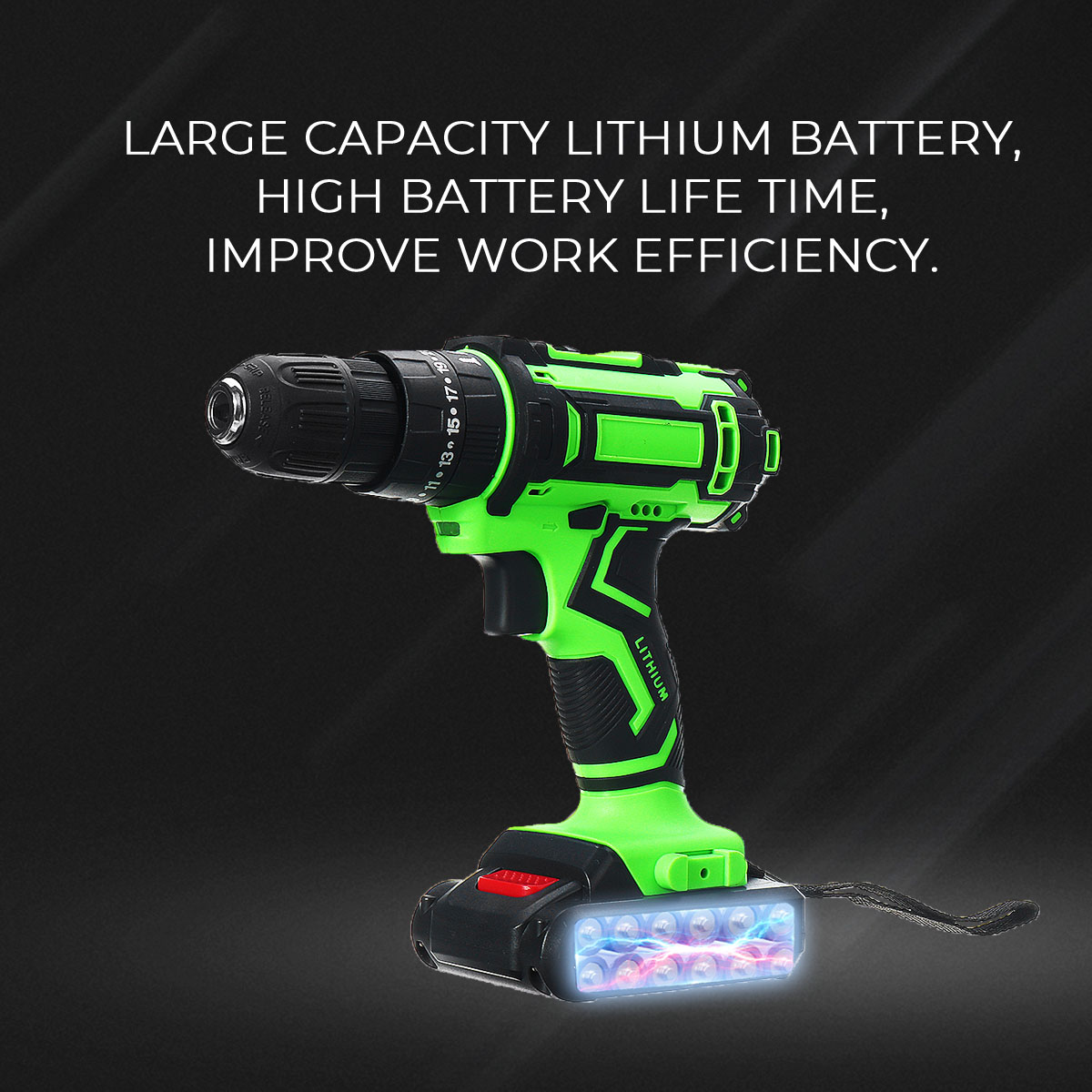 36V-Electric-Hand-Drill-Driver-253-Torque-Setting-Power-Drilling-DIY-Work-W-1-Or-2-Li-ion-battery-1582717-6