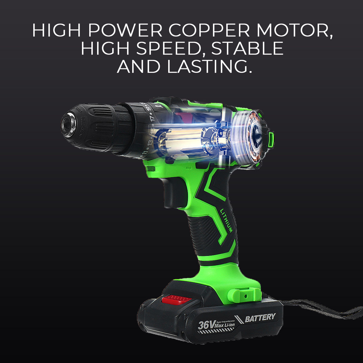 36V-Electric-Hand-Drill-Driver-253-Torque-Setting-Power-Drilling-DIY-Work-W-1-Or-2-Li-ion-battery-1582717-7
