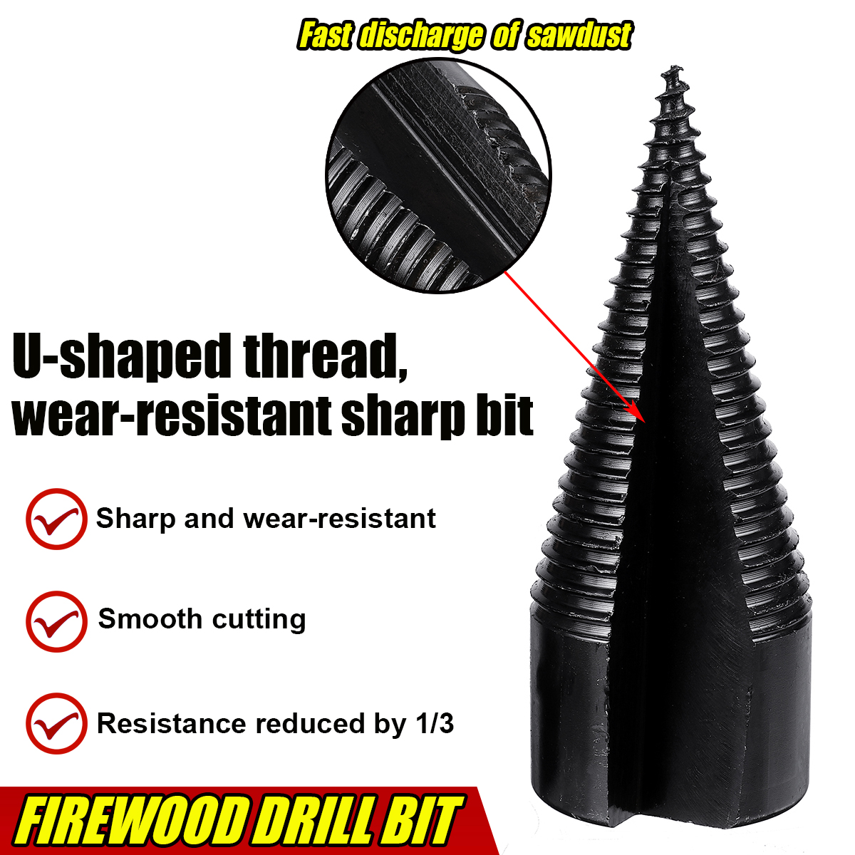 384245mm-U-Shape-Firewood-Splitter-Drill-Bit-Round-Hex-Square-Shank-Wood-Cone-Reamer-Punch-Driver-Bi-1937997-1