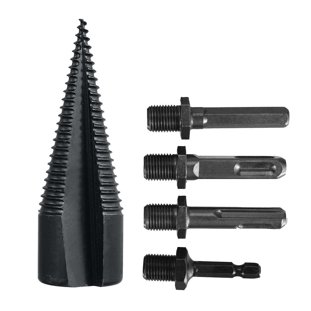 384245mm-U-Shape-Firewood-Splitter-Drill-Bit-Round-Hex-Square-Shank-Wood-Cone-Reamer-Punch-Driver-Bi-1937997-12
