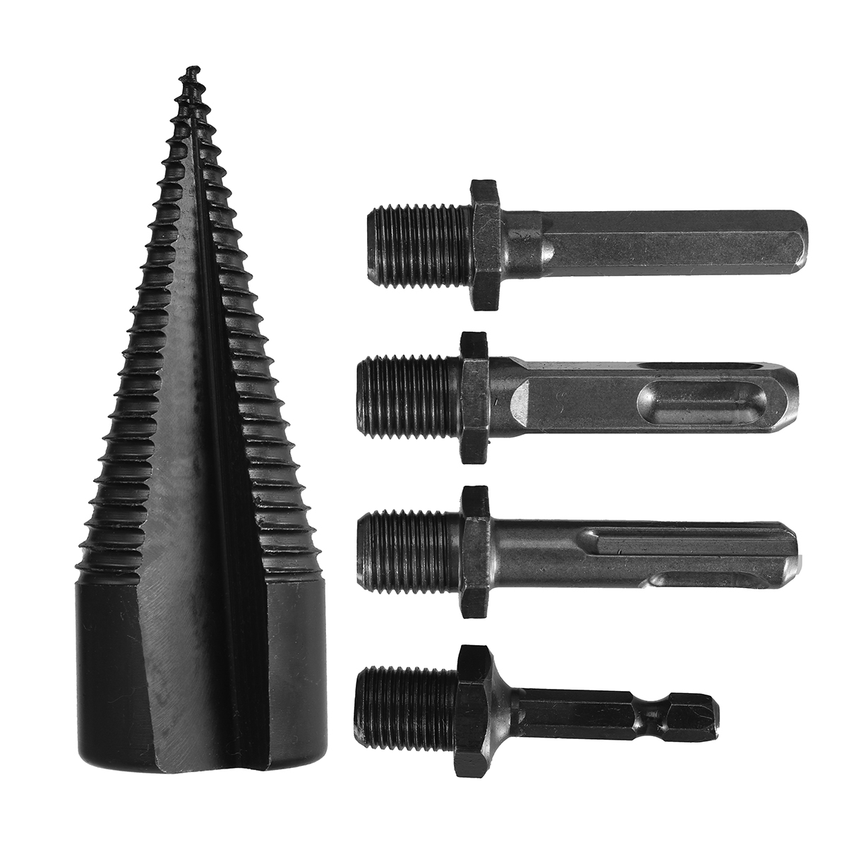 384245mm-U-Shape-Firewood-Splitter-Drill-Bit-Round-Hex-Square-Shank-Wood-Cone-Reamer-Punch-Driver-Bi-1937997-13