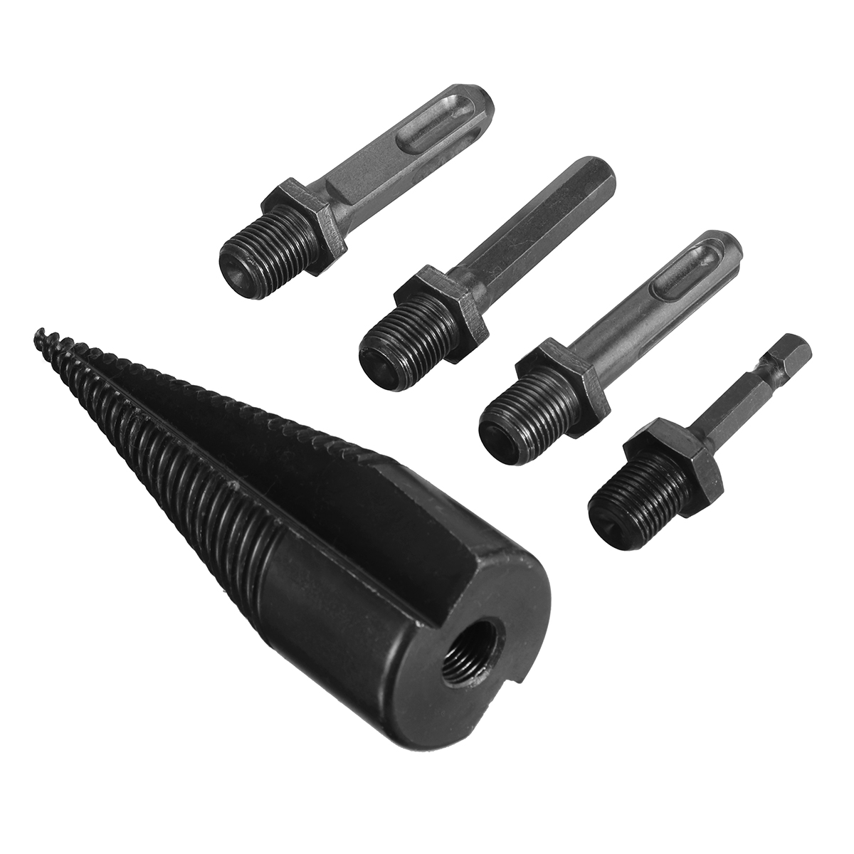 384245mm-U-Shape-Firewood-Splitter-Drill-Bit-Round-Hex-Square-Shank-Wood-Cone-Reamer-Punch-Driver-Bi-1937997-15