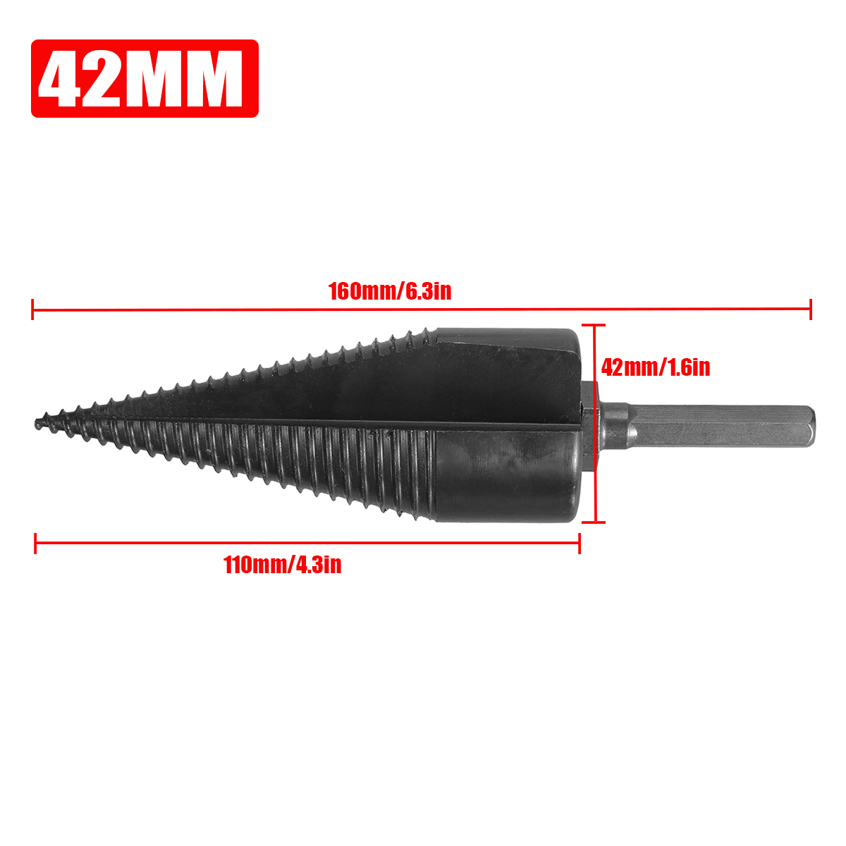 384245mm-U-Shape-Firewood-Splitter-Drill-Bit-Round-Hex-Square-Shank-Wood-Cone-Reamer-Punch-Driver-Bi-1937997-7