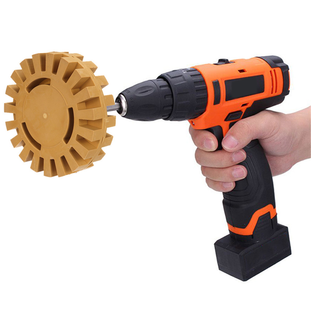 4-Inch-Rubber-Decal-Eraser-Caramel-Wheel-Removal-with-Power-Drill-Arbor-Drill-Adapter-1436257-2