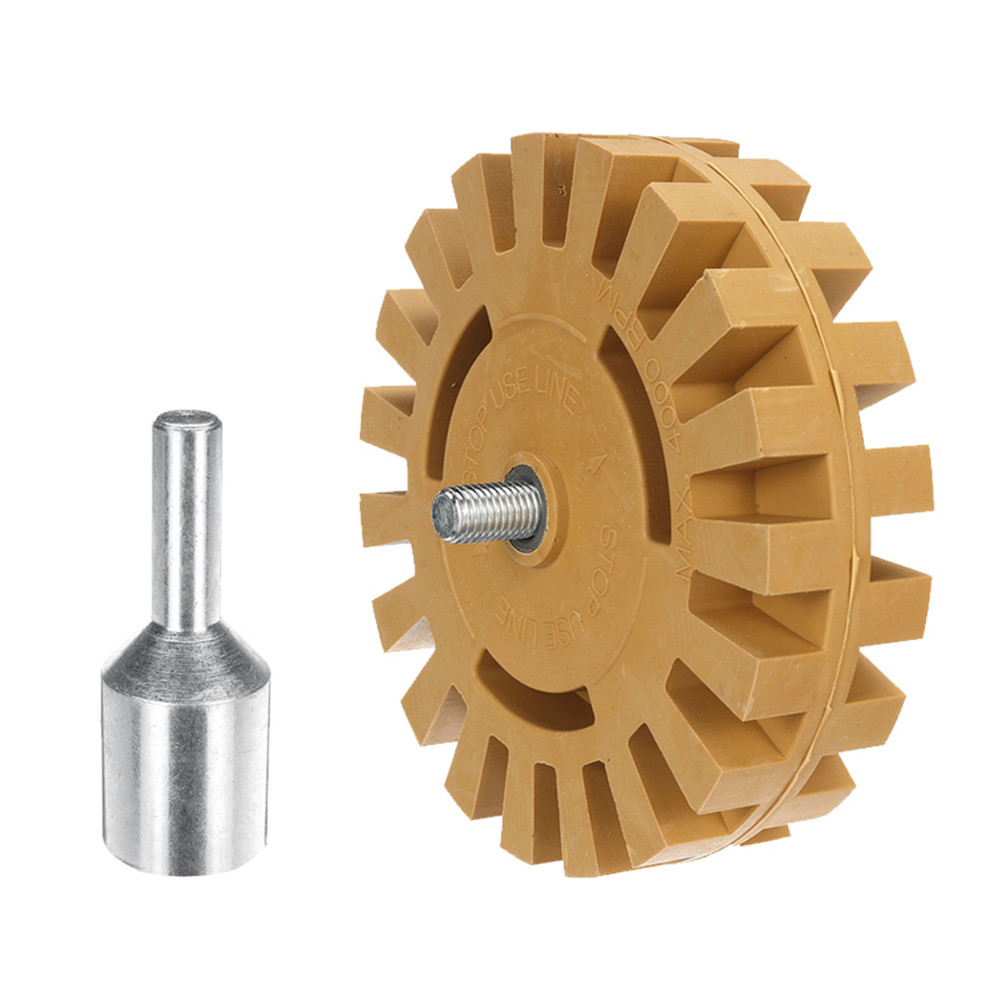 4-Inch-Rubber-Decal-Eraser-Caramel-Wheel-Removal-with-Power-Drill-Arbor-Drill-Adapter-1436257-5