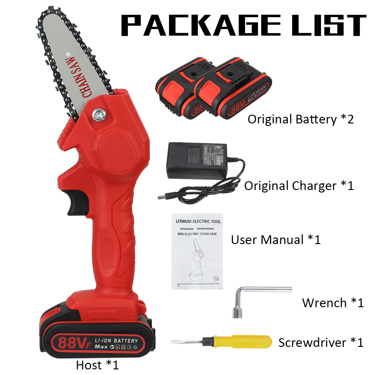4-inch-88VF-1080W-Electric-Cordless-Chain-Saw-Chainsaw-Handheld-Woodworking-W-Battery-Kit-1917631-8