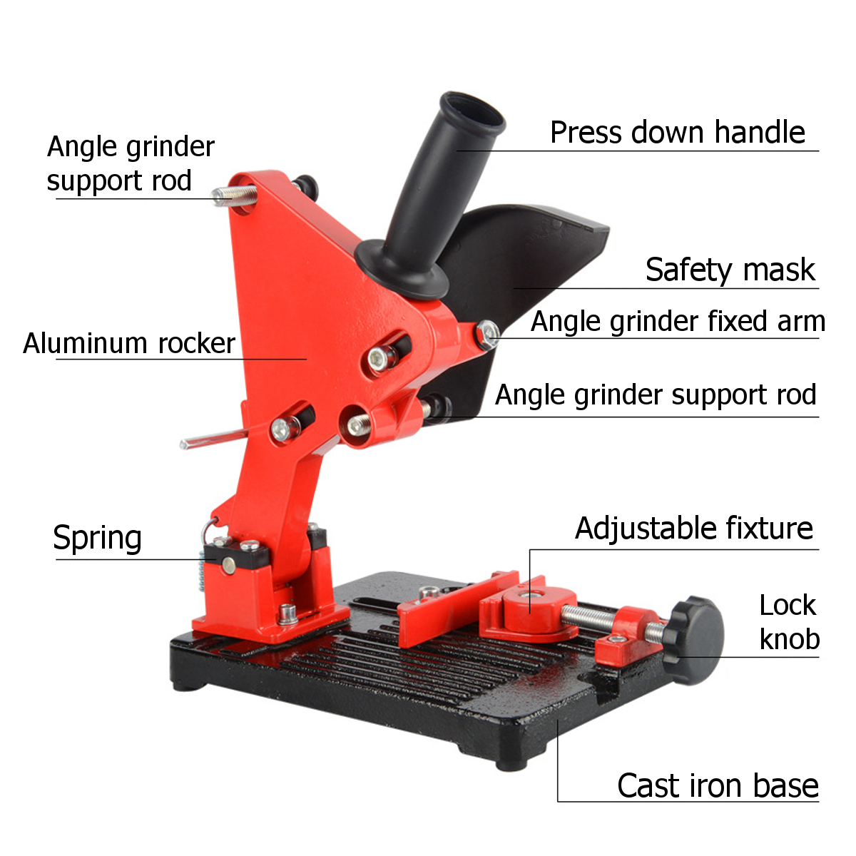 45deg-Adjustable-Angle-Grinder-Bracket-Stand-Holder-Support-Base-With-Shield-Cover-Iron-Base-1722936-2