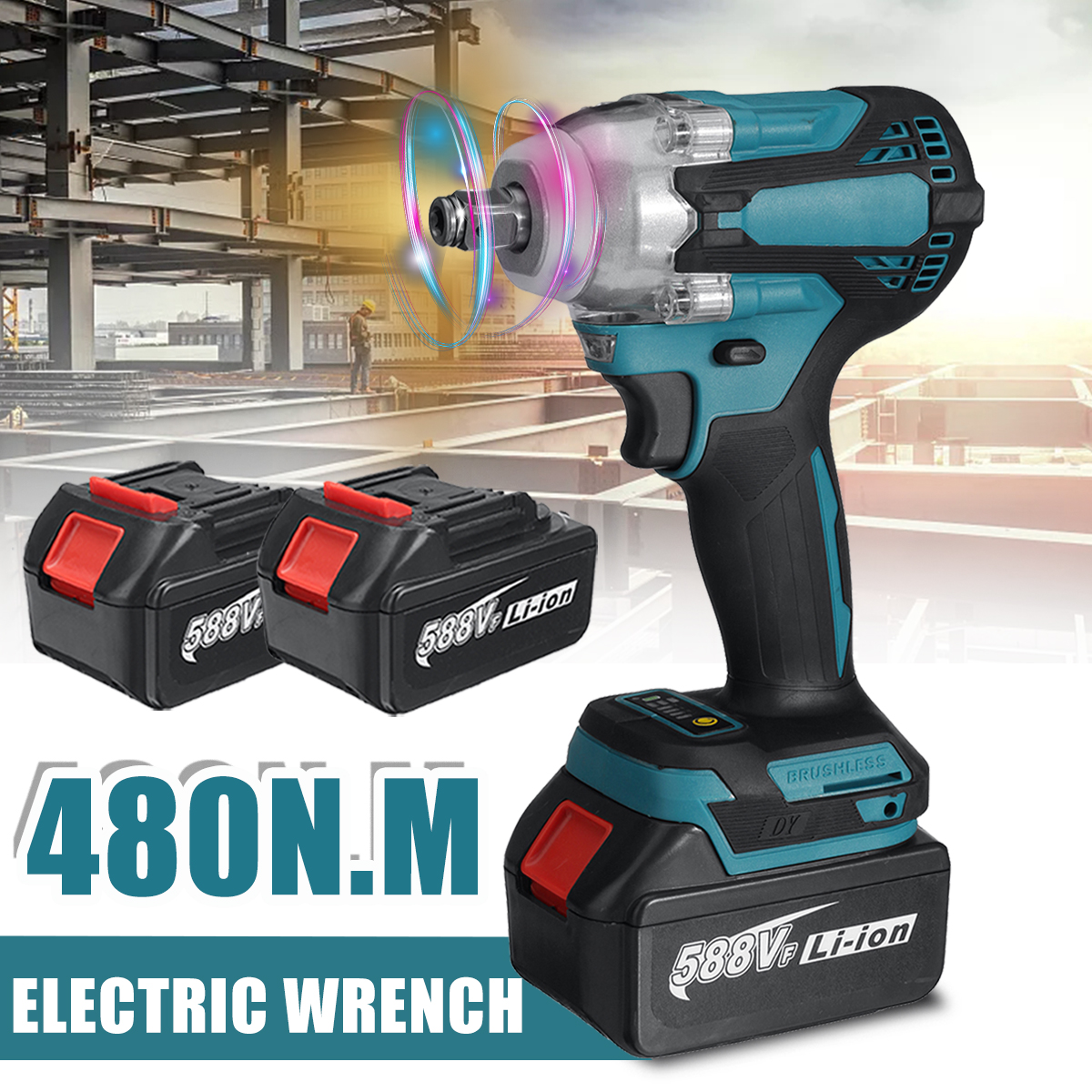 480Nm-Wireless-Eletric-Impact-Wrench-10-Cell-Li-ion-Battery-Wrench-Woodworking-Tool-W-None12-Battery-1866607-1
