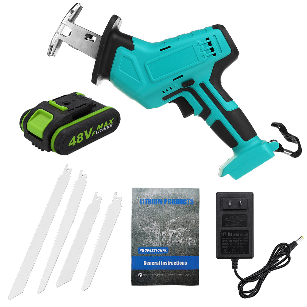 48V-12-Battery-Rechargeable-Cordless-Reciprocating-Saw-JigsawBladesLED-Light-1692721-5