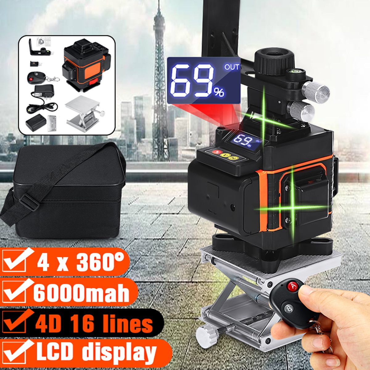 4D-16-Lines-Laser-Level-Green-Light-Auto-Self-Leveling-360deg-Rotary-Measure-Tool-1636661-2