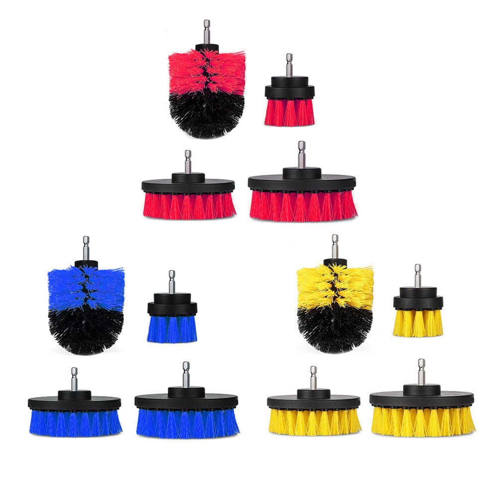 4pcs-23545-Inch-Drill-Brush-Kit-Tub-Cleaner-Scrubber-Cleaning-Brushes-YellowRedBlue-1313628-1