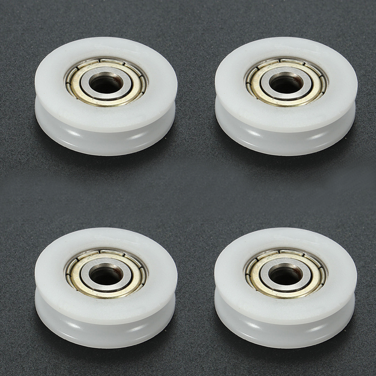 4pcs-5x24x7mm-U-Groove-Nylon-Round-Pulley-Wheel-Roller-For-38mm-Rope-Ball-Bearing-1328158-4