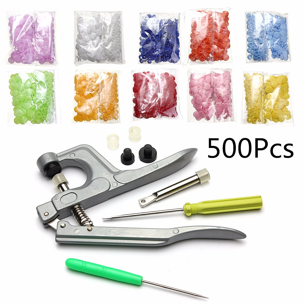 500-Sets-Snap-Press-Plier-Plastic-Resin-Stud-Button-Fastener-Setter-Tool-Kit-1092452-7