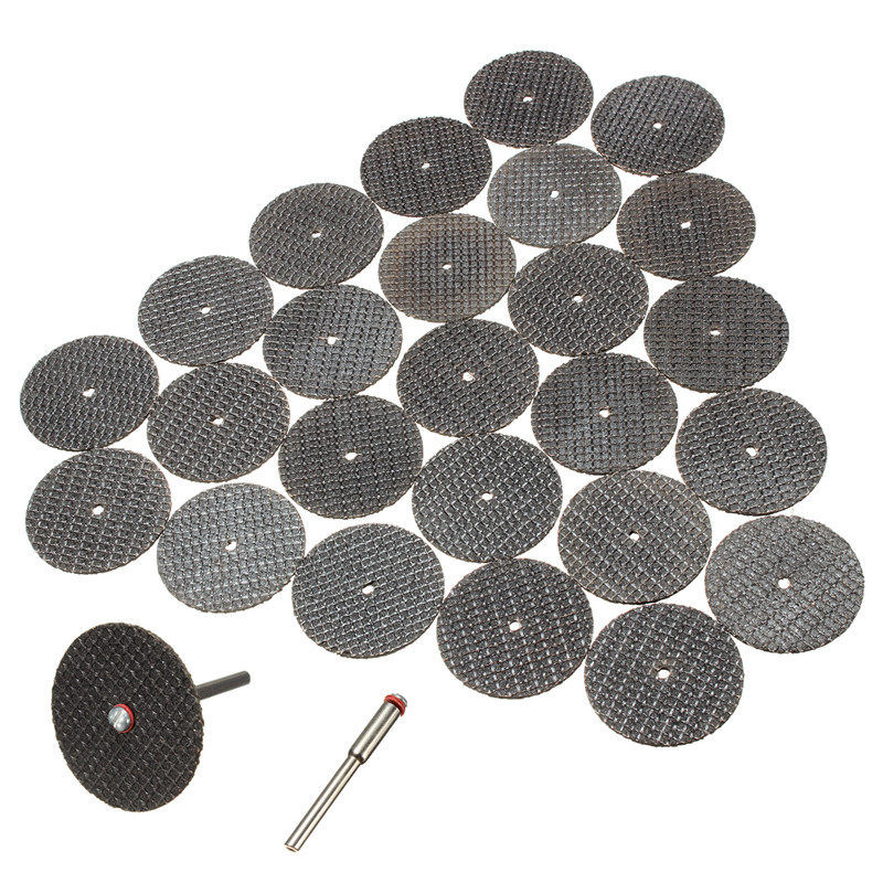 50Pcs-Black-Cutting-32mm-Wheel-Disc-with-2-Mandrel-Bit-For-Dremel-Rotary-Tool-Set-1603758-2