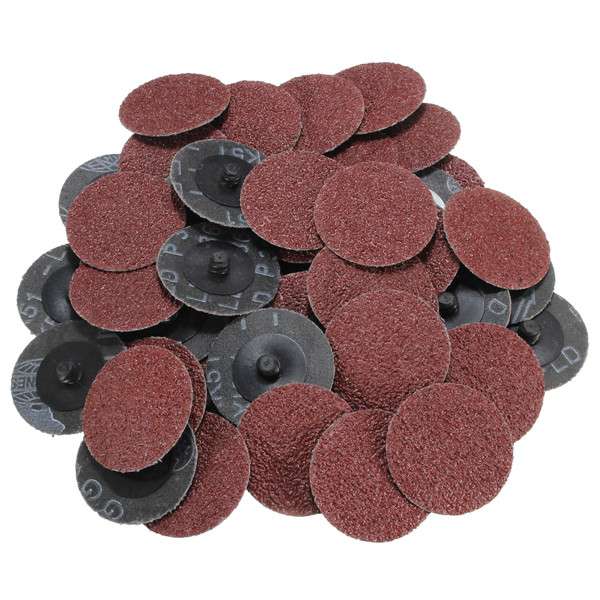 50pcs-36-Grit-2-Inch-50mm-Roll-Lock-Sanding-Discs-Abrasive-Tool-for-Dremel-1085455-2
