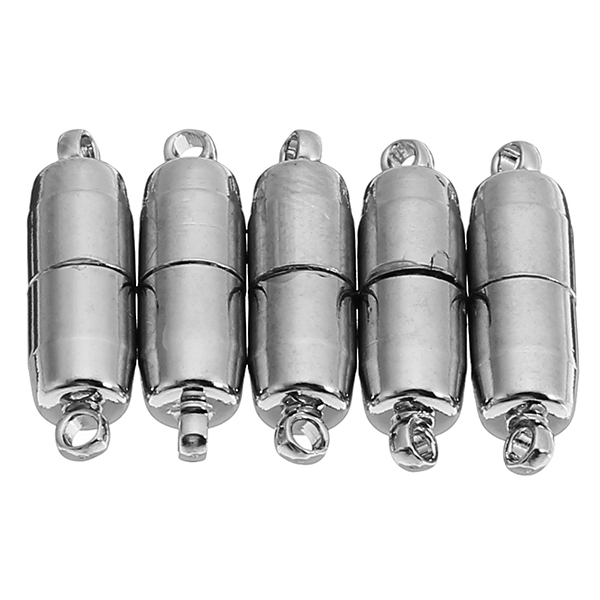 5pcs-19x6mm-Round-Cylindrical-Metal-Magnetic-Buckle-DIY-Chain-Buckle-Necklace-Connecctors-1198832-2