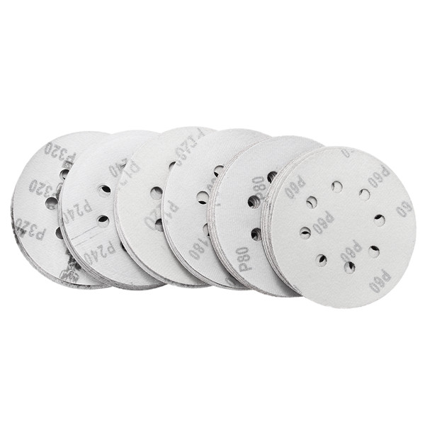60Pcs-5-Inch-8-hole-Hook-Loop-Sanding-Discs-Sandpaper-6080120180240320-Grit-1183000-7