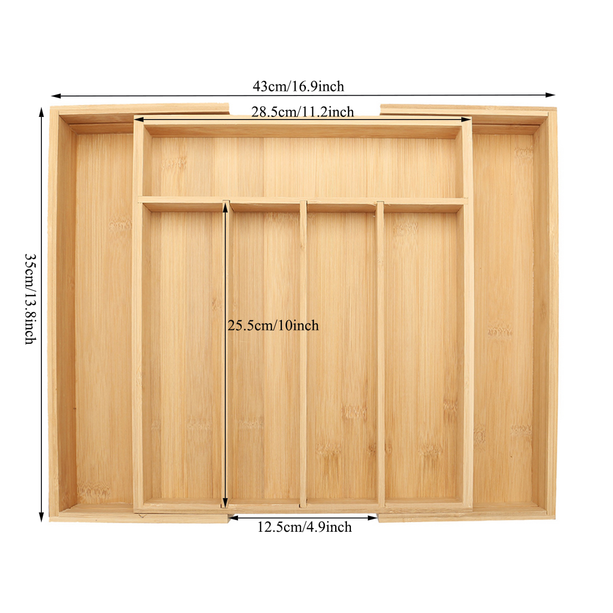 7-Cells-Wooden-Cutlery-Drawer-Draw-Organiser-Bamboo-Expandable-Tray-1753783-2