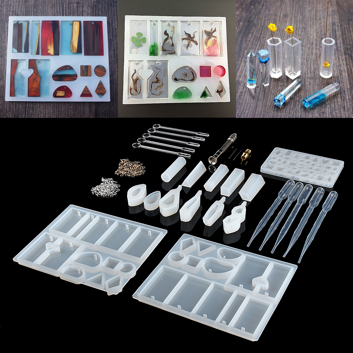 77Pcs-Resin-Jewery-Making-Tools-Silicone-Mold-Making-Jewelry-Pendant-Craft-DIY-Set-1394066-3